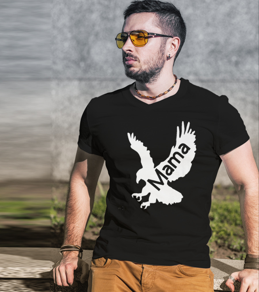 Mama Hawk Eagle Protective Mom Dark T-Shirt