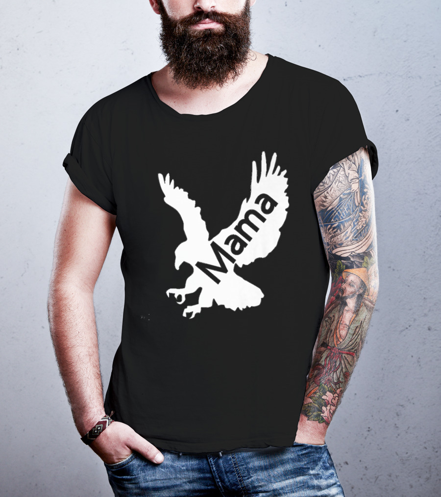 Mama Hawk Eagle Protective Mom Dark T-Shirt