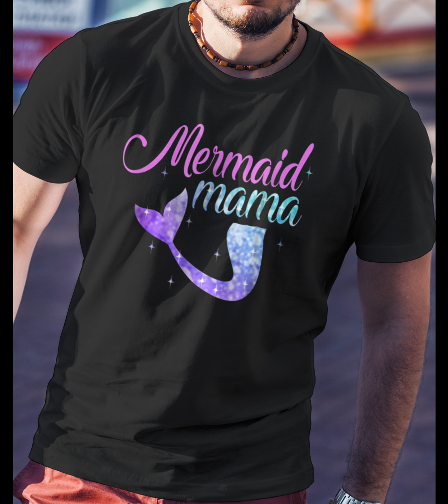 Mermaid Mama Sparkling Tail T-Shirt