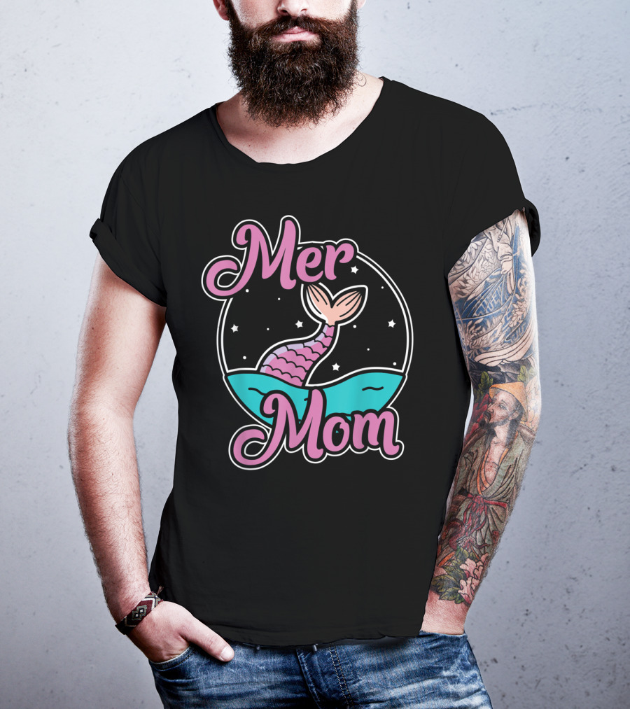 Mer Mom Mermaid Mother Awesome Mer T-Shirt