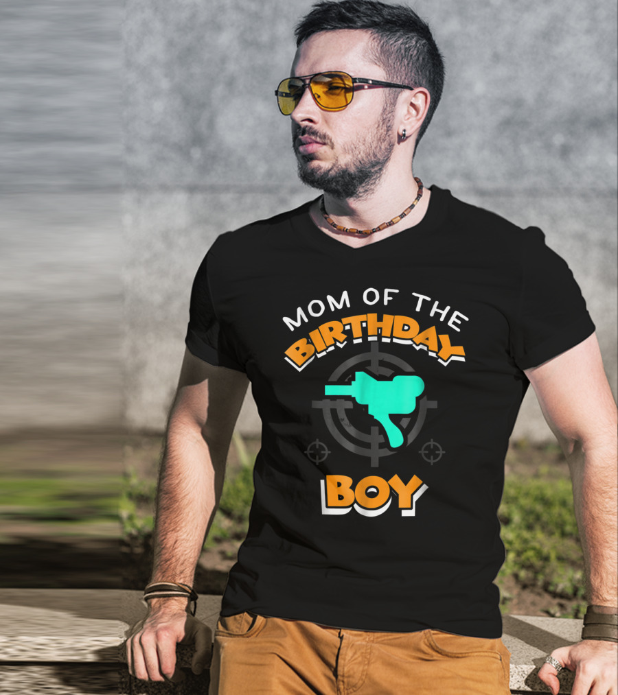 Mom Of The Birthday Boy Paintball Party Mother42 T-Shirt