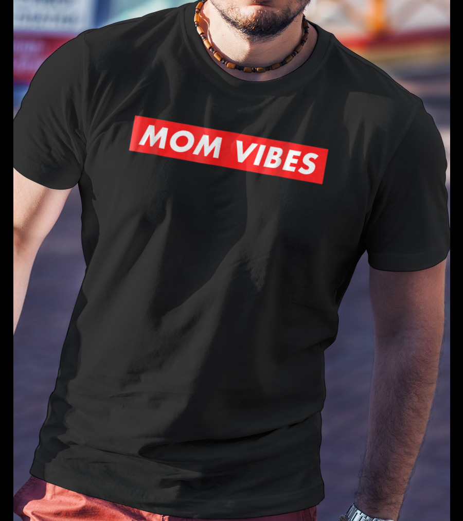 MOM VIBES Red Box T-Shirt