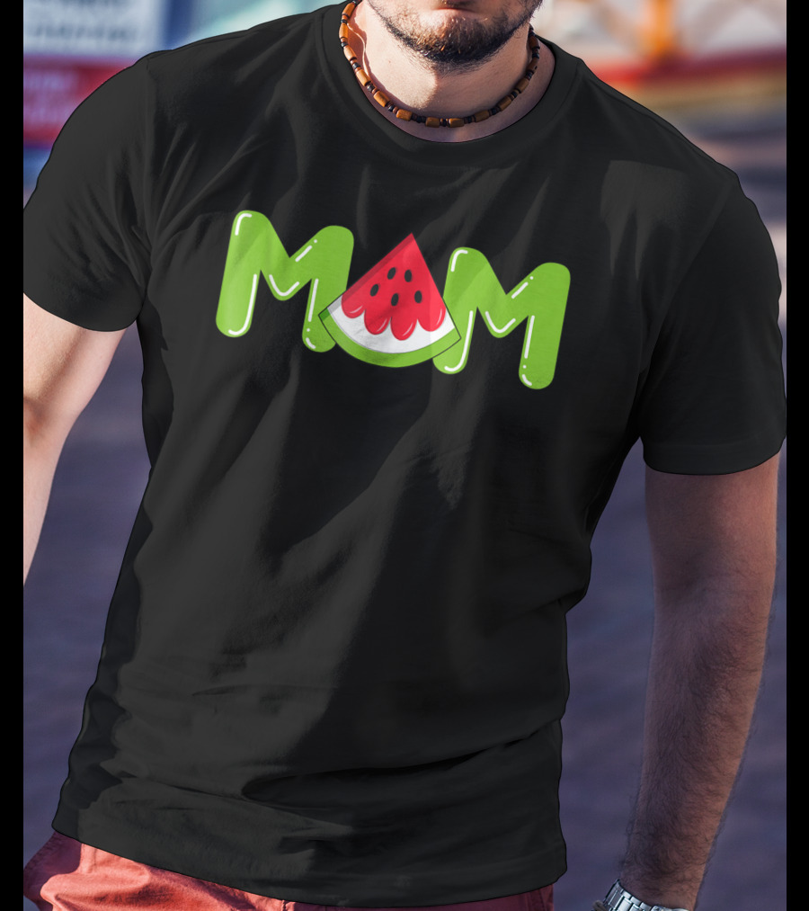 Mom Watermelon Tropical Summer Fruit Mother T-Shirt