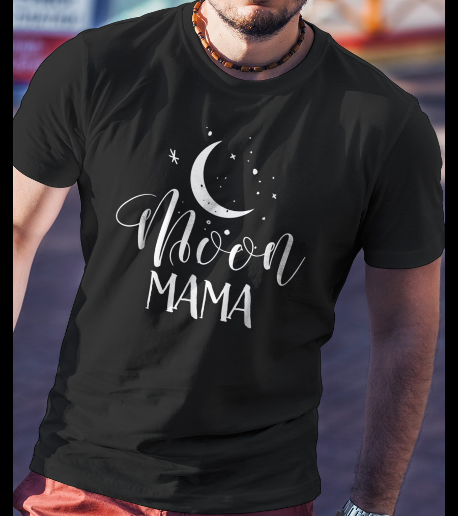 Moon Mama Boho For Women58 Crescent Stars T-Shirt