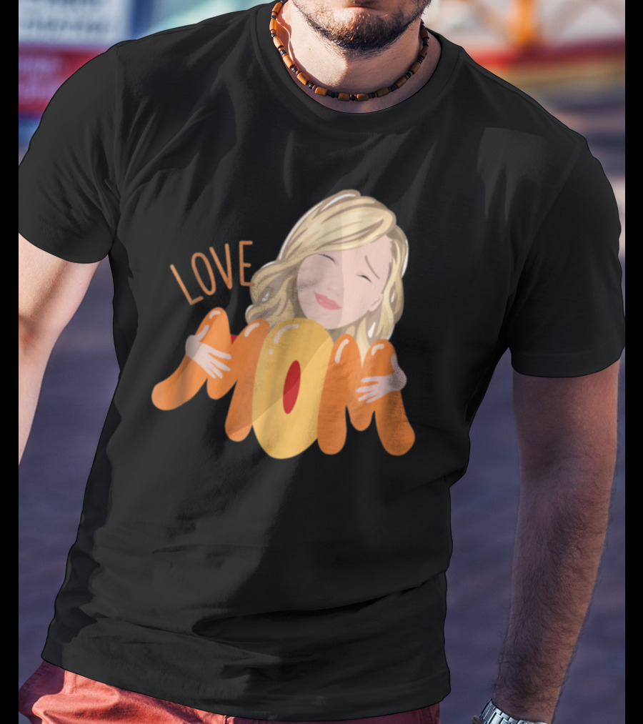 LOVE MOM Mothers Day Custom Personalized Selfie Emoji T-Shirt