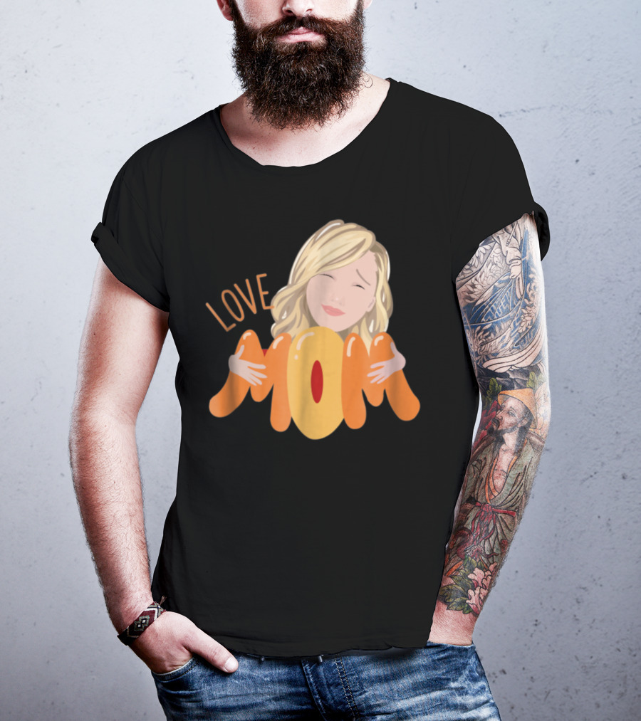 LOVE MOM Mothers Day Custom Personalized Selfie Emoji T-Shirt