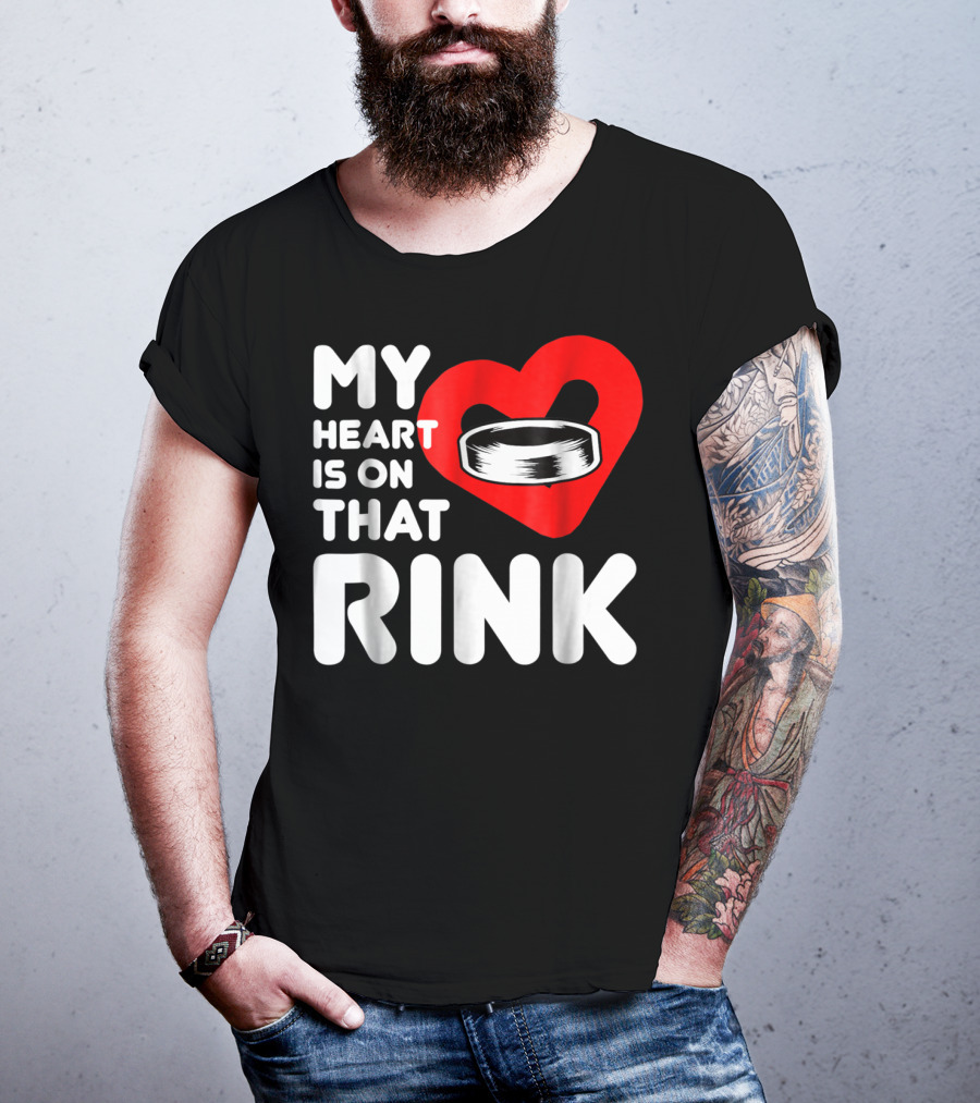 My Heart Is On That Rink Hockey Wife League T-Shirt