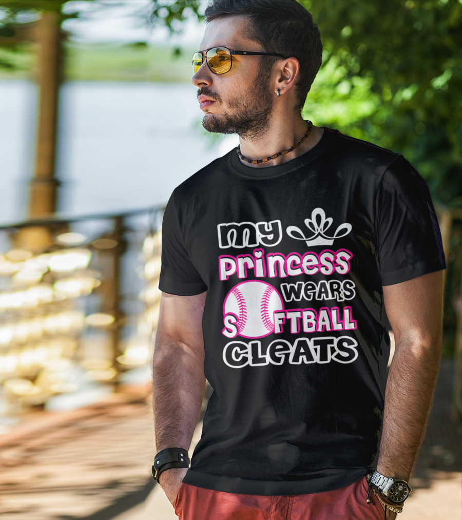 My Princess Wears Softball Cleats T-Shirt