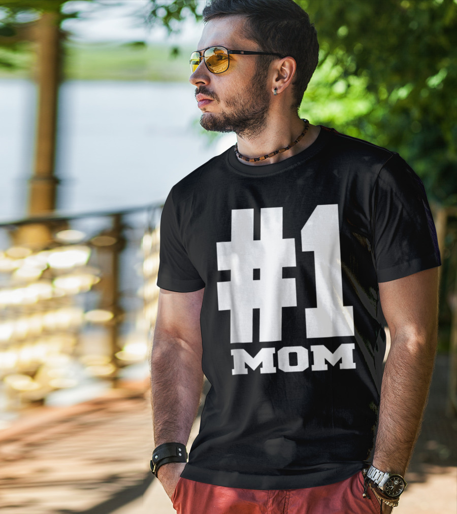 1 Mom Tees Number One Mom Fancy S68 T-Shirt