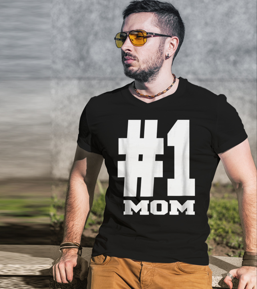 1 Mom Tees Number One Mom Fancy S68 T-Shirt