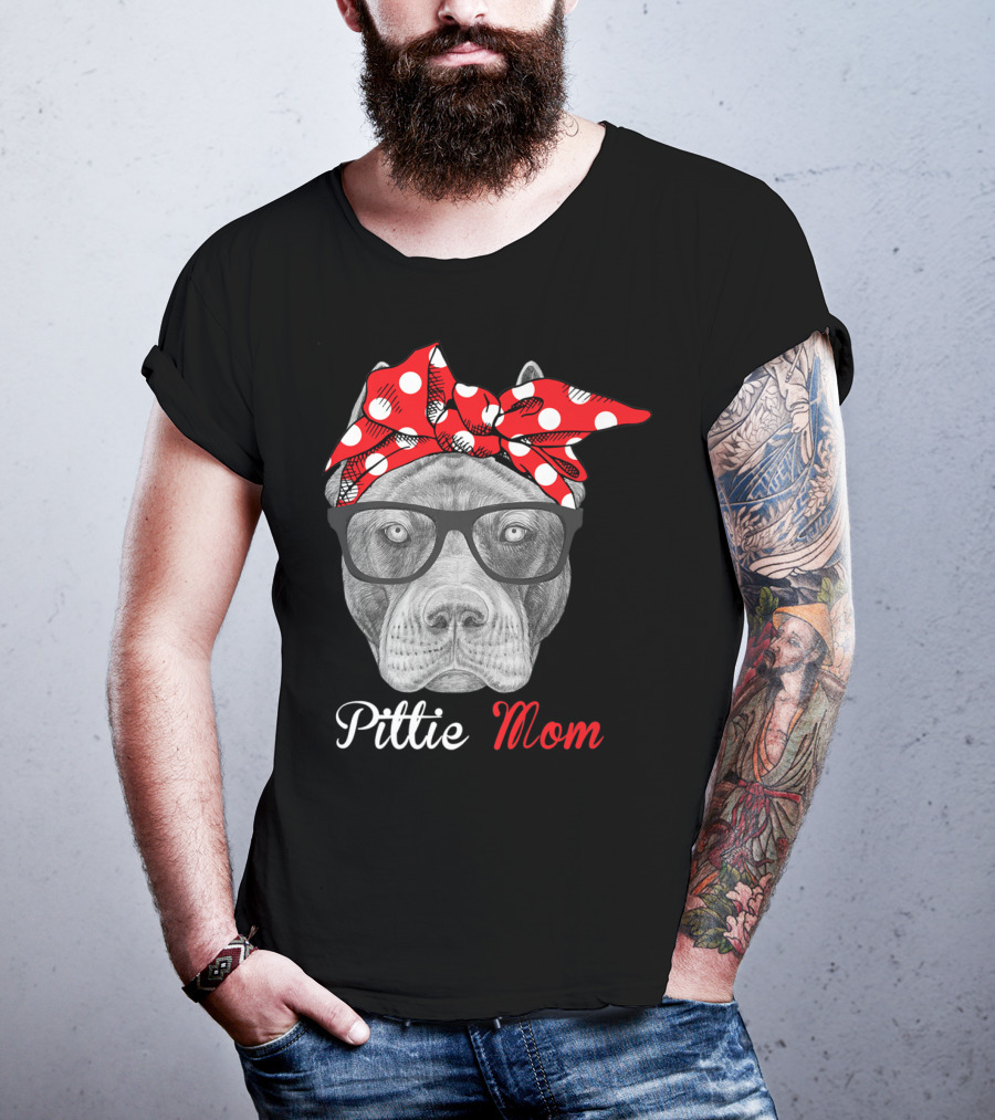 Pittie Mom Pitbull Dog Lovers Mothers Day T-Shirt