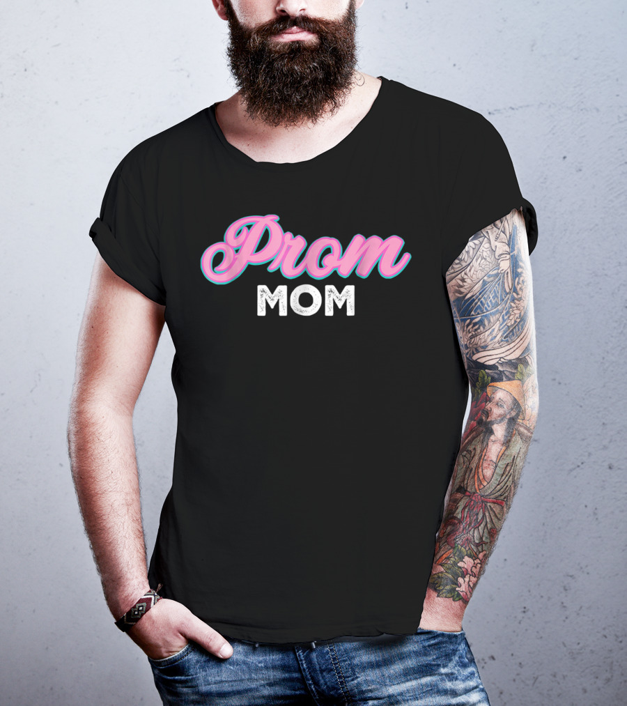 Prom Mom Pink And White T-Shirt