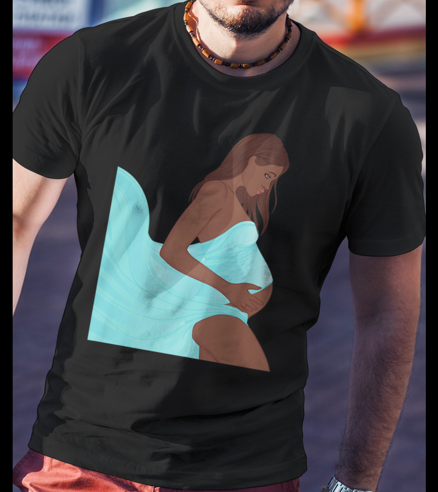 Pregnancy Black Girl Magic African Queen Mom57 T-Shirt