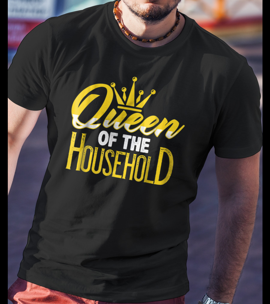 Queen Of The Household Funny Mom Life Soccer T-Shirt