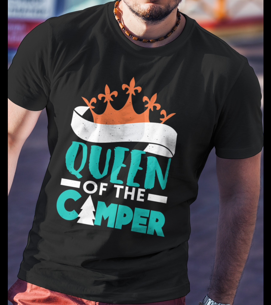 Queen Of The Camper Rv Crown Tree T-Shirt
