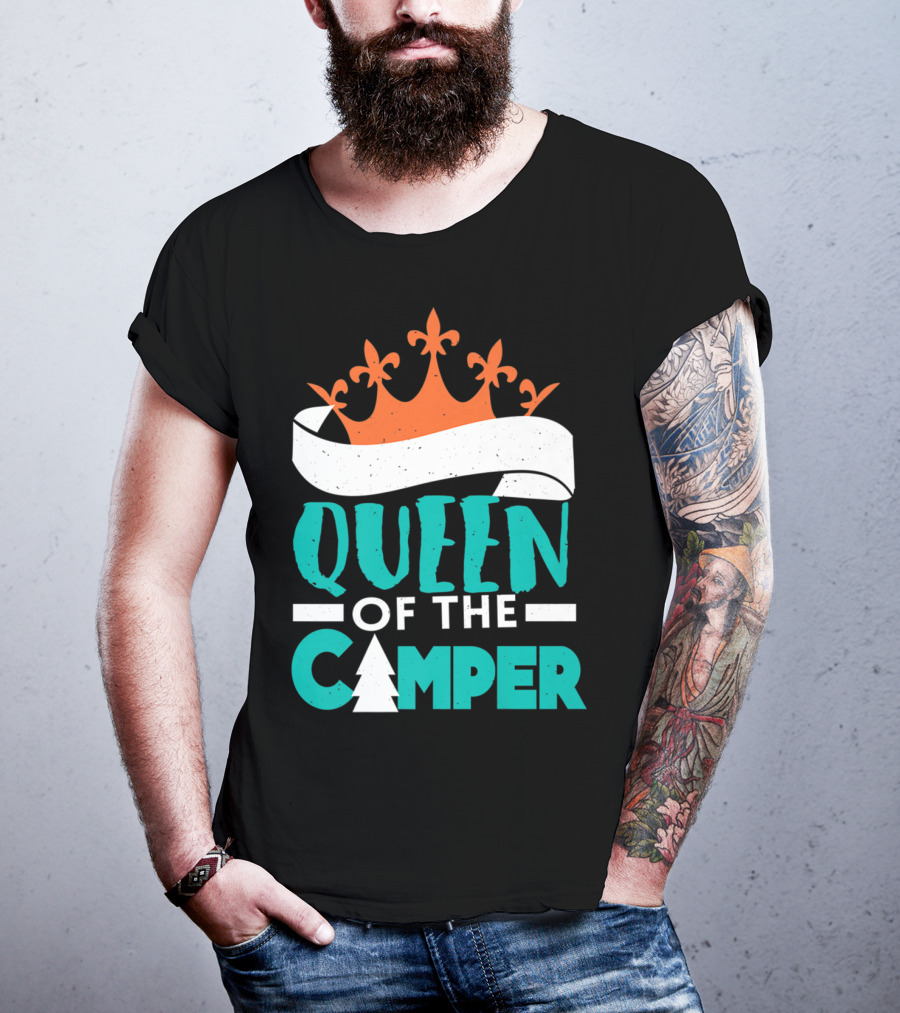Queen Of The Camper Rv Crown Tree T-Shirt