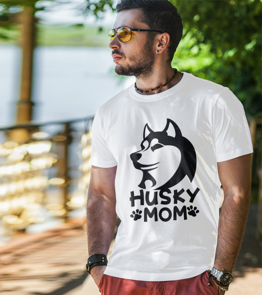 Husky Mom Siberian Husky Lovers I Love My Husky T-Shirt