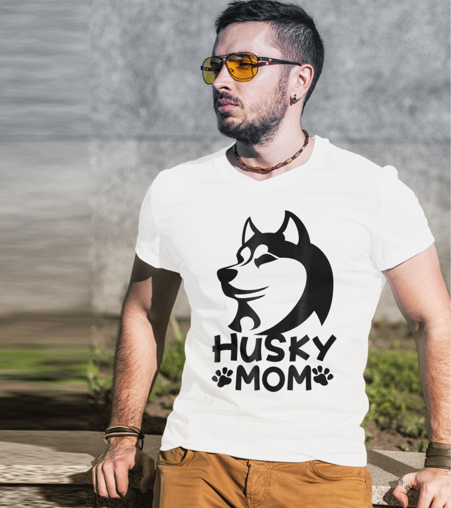 Husky Mom Siberian Husky Lovers I Love My Husky T-Shirt