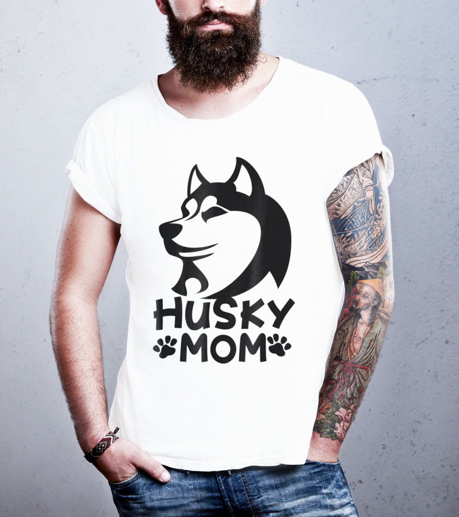 Husky Mom Siberian Husky Lovers I Love My Husky T-Shirt
