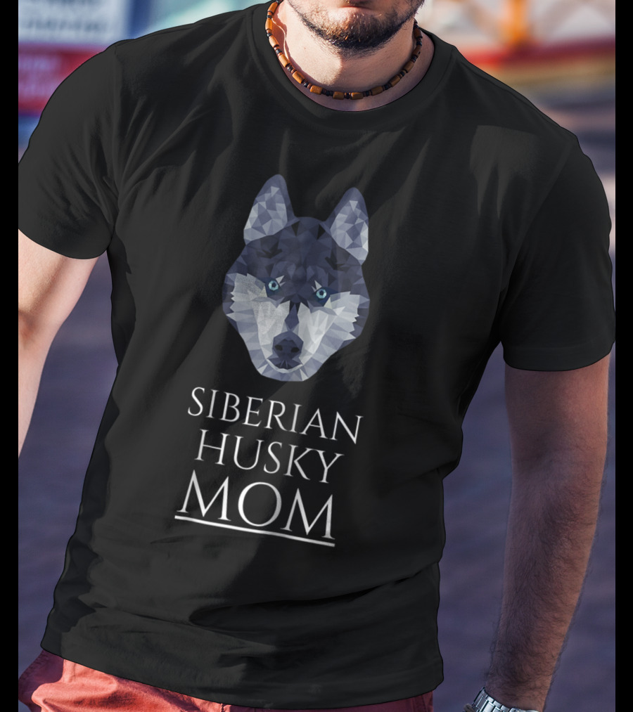 Siberian Husky Mom Blue Eyes Dog Owner T-Shirt