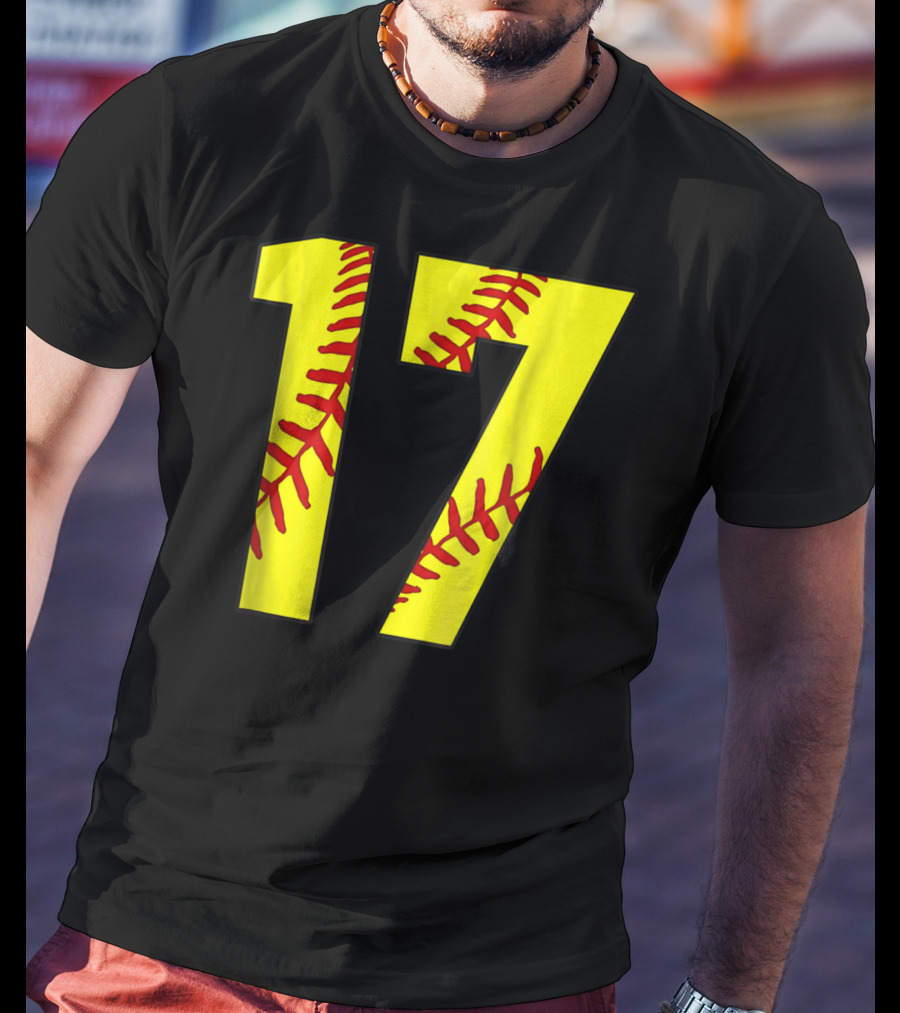 Softball Mom 17 Jersey Player Fan T-Shirt