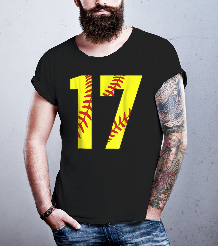 Softball Mom 17 Jersey Player Fan T-Shirt
