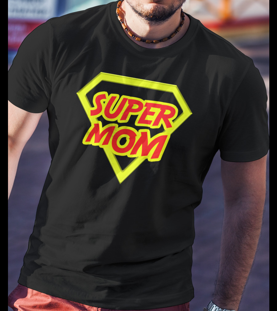 Super Mom Hero Emblem T-Shirt