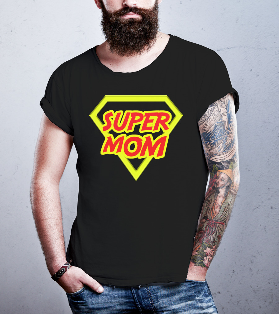 Super Mom Hero Emblem T-Shirt