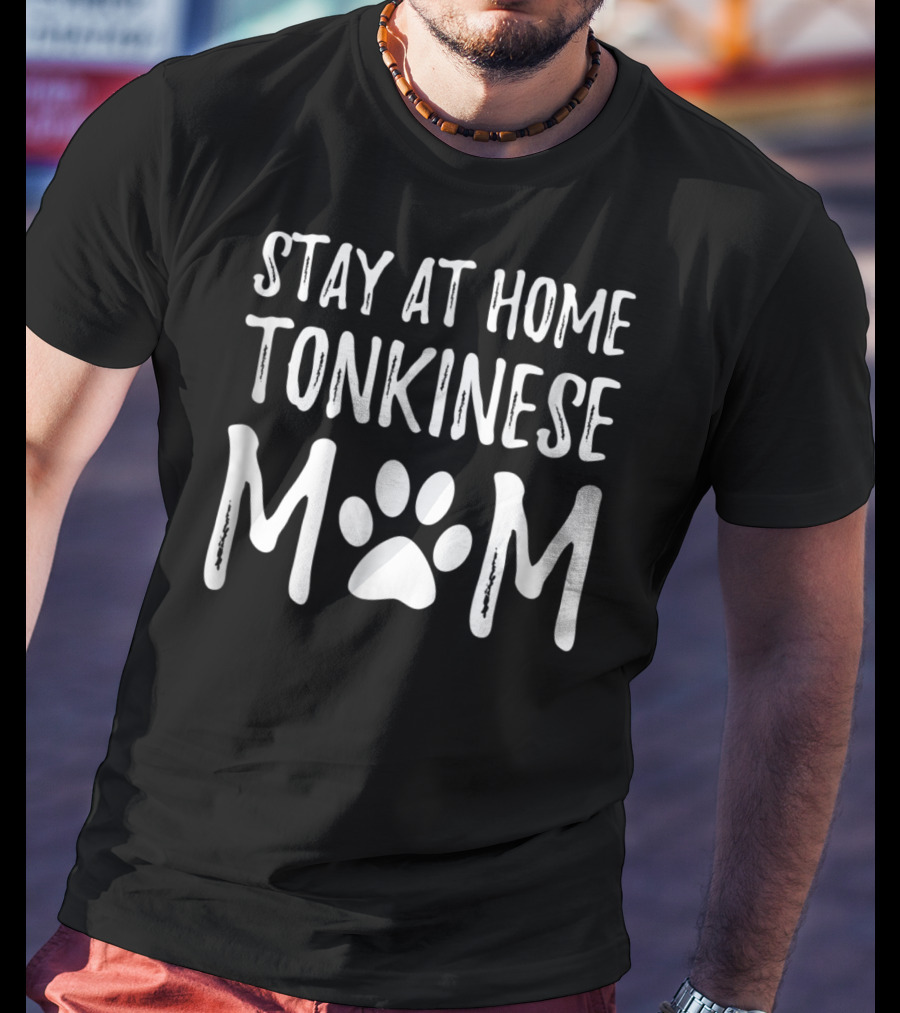 Stay At Home Tonkinese Mom Paw Prints T-Shirt