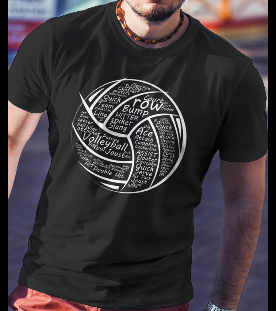 Funny Volleyball Mom Player Training Coach Support 73 Volleyball Terms And Slang Word T-Shirt