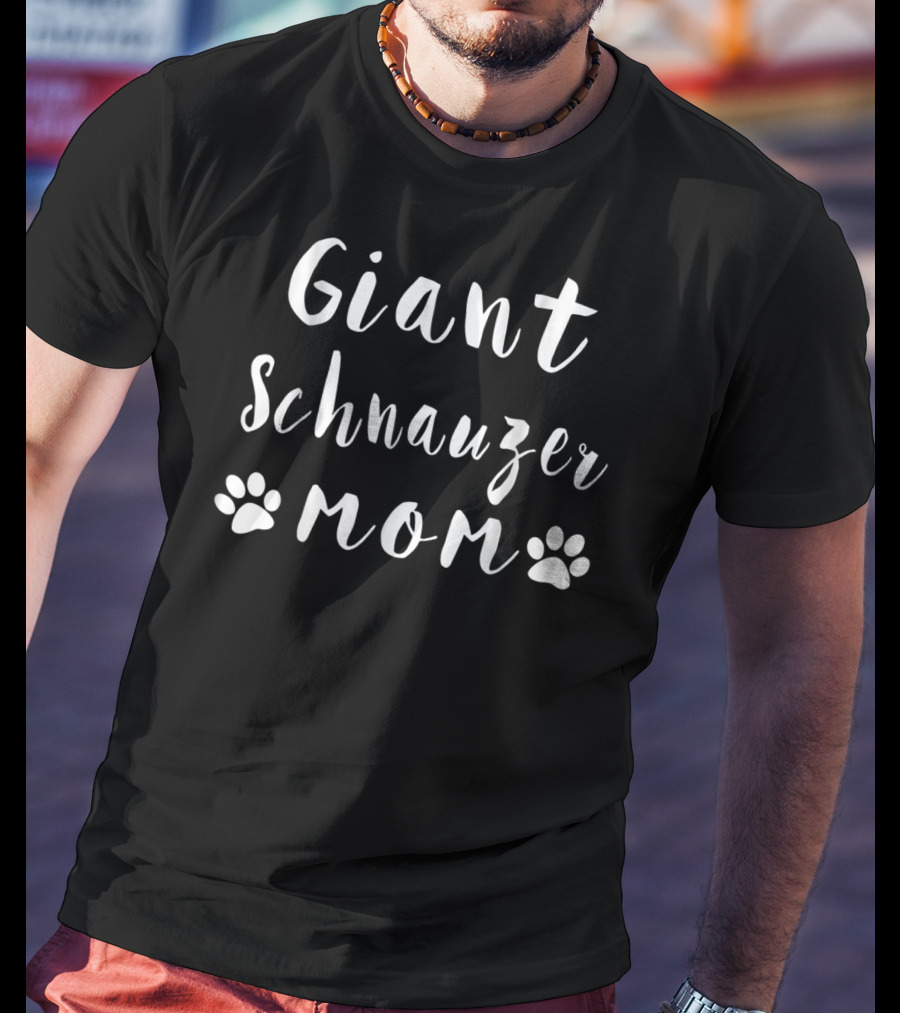 Giant Schnauzer Mom Paw Prints T-Shirt