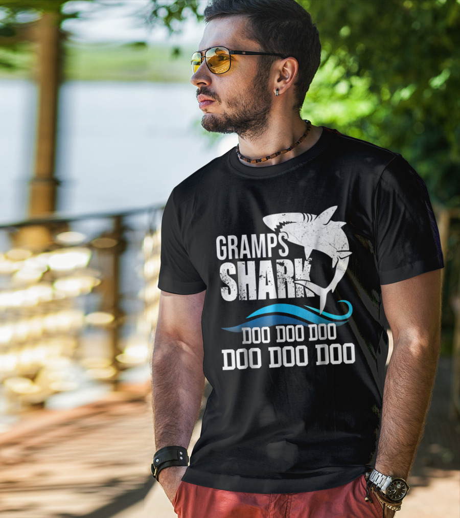 Gramps Shark Doo Doo Doo Mother Mom Grandma Halloween Christmas43 T-Shirt