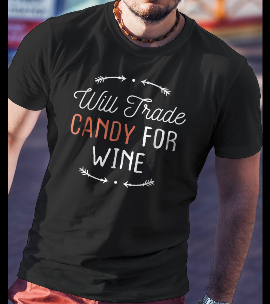 Halloween Mom Will Trade Candy For Wine Funny T-Shirt