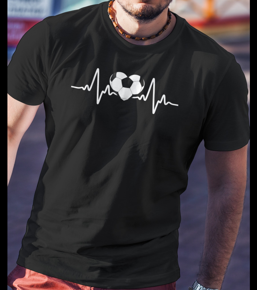 Heartbeat Soccer Cool Soccer Ball Heartbeat T-Shirt