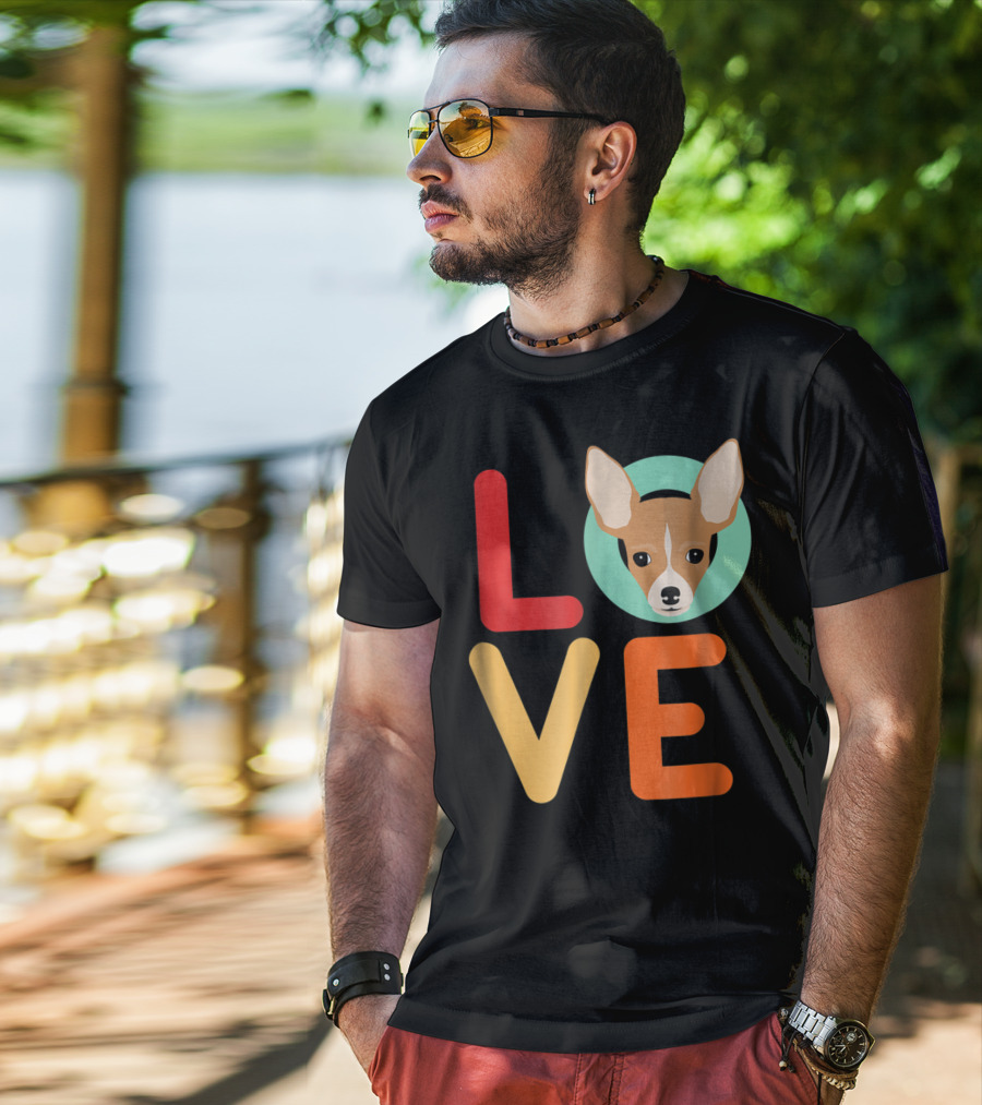 Love Chihuahua Dog Animal Lover Puppies Mom Dad T-Shirt