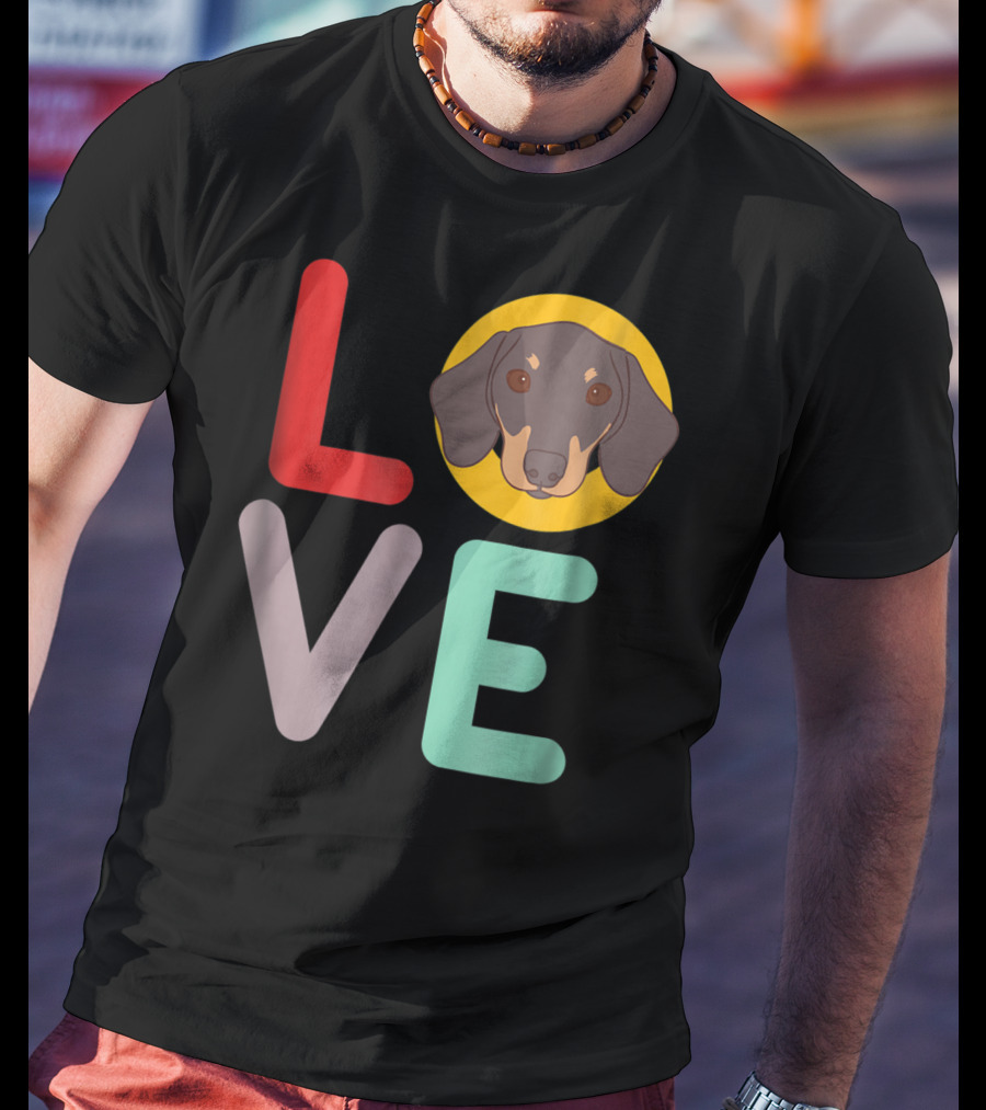 Love Dachshund Dog Animal Lover Puppies Mom Dad20 T-Shirt