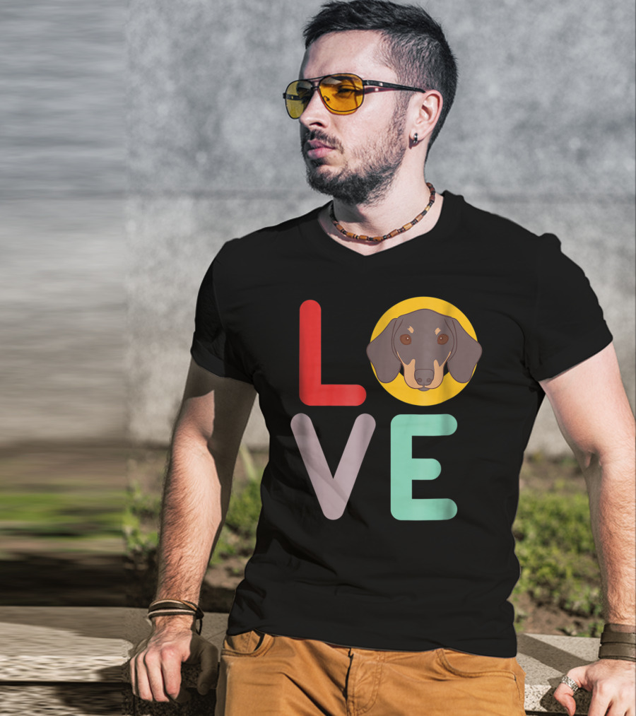 Love Dachshund Dog Animal Lover Puppies Mom Dad20 T-Shirt