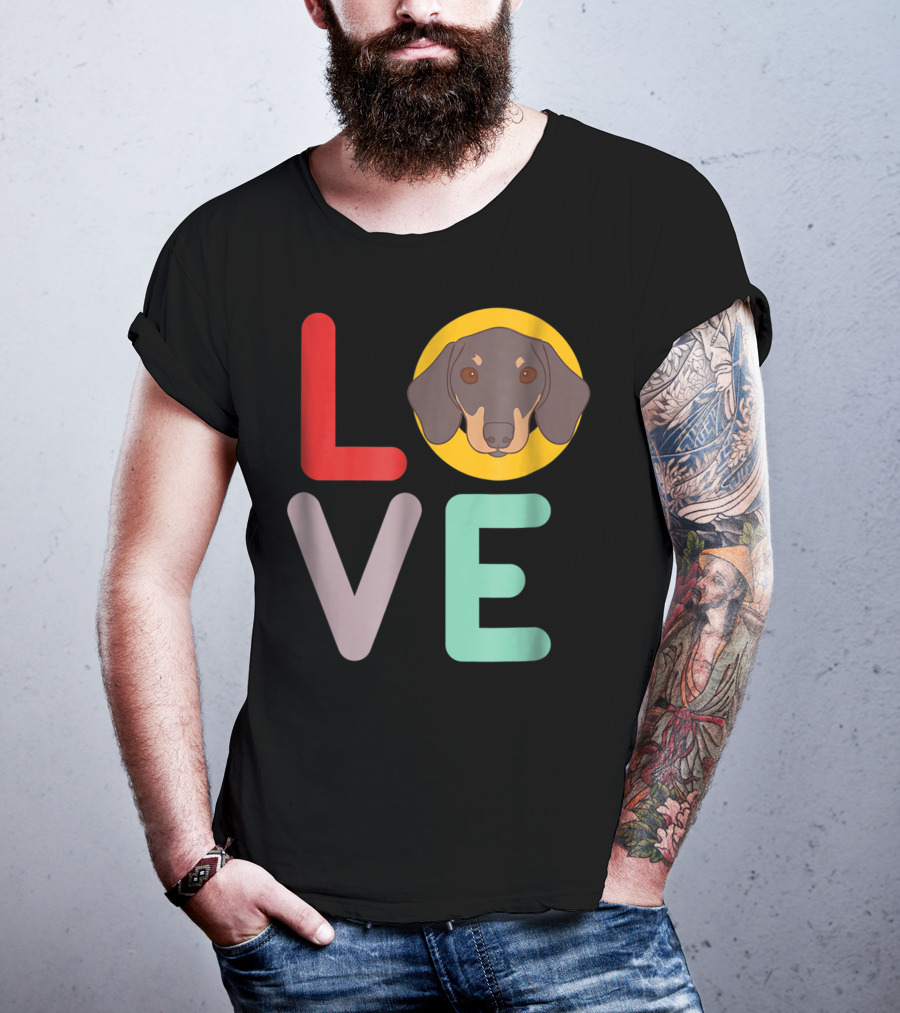Love Dachshund Dog Animal Lover Puppies Mom Dad20 T-Shirt