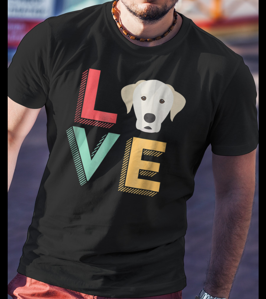 I Love Labrador Dog Lover Lab Puppies Mom And Dad39 Cute Puppy Head In LOVE T-Shirt