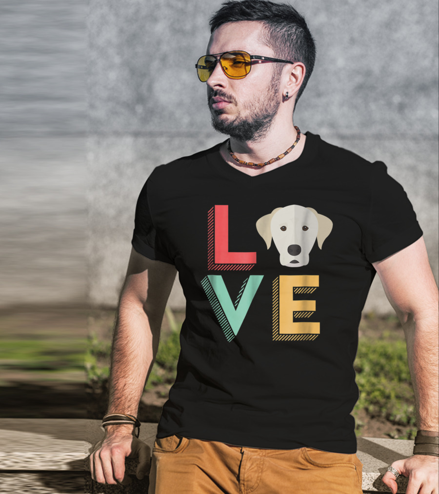 I Love Labrador Dog Lover Lab Puppies Mom And Dad39 Cute Puppy Head In LOVE T-Shirt