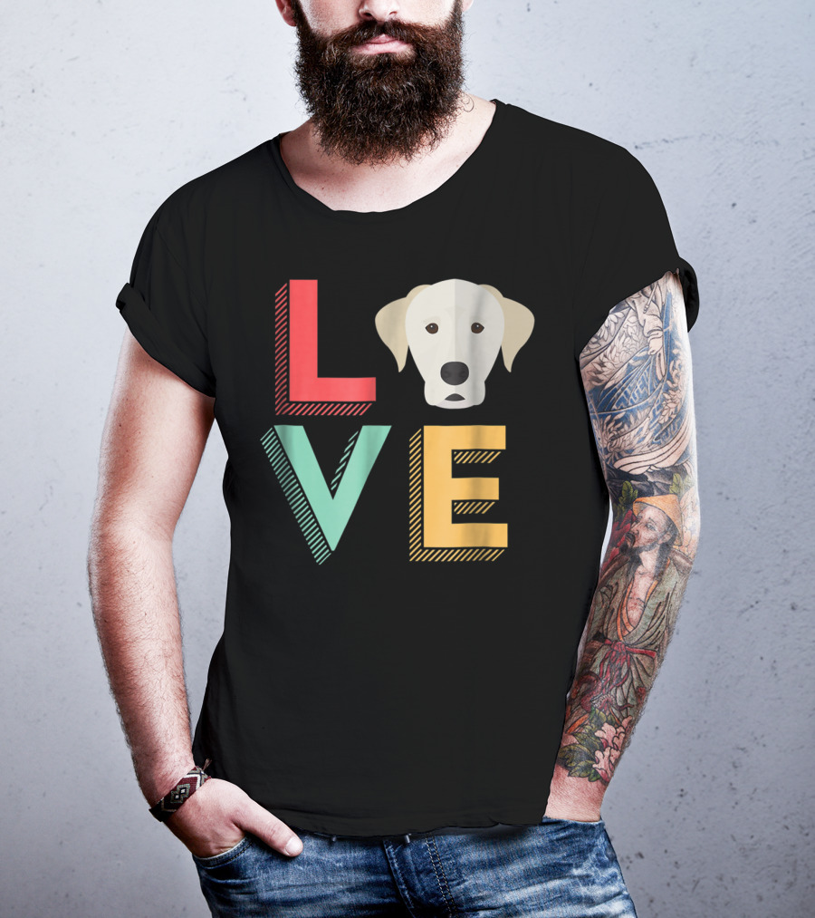 I Love Labrador Dog Lover Lab Puppies Mom And Dad39 Cute Puppy Head In LOVE T-Shirt