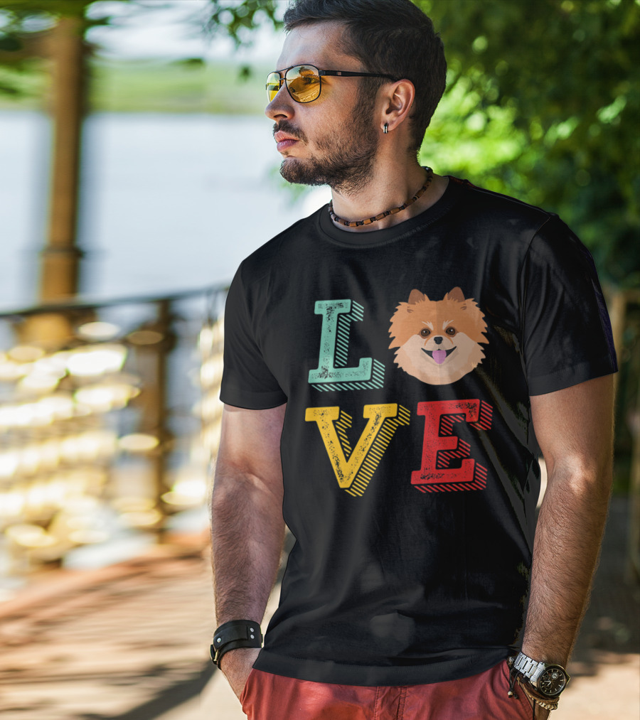 LOVE Pomeranian Dog For Pom Puppy Lover14 T-Shirt