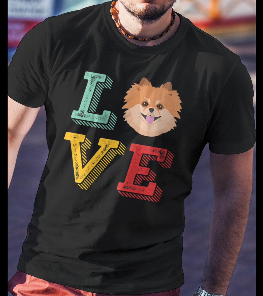 LOVE Pomeranian Dog For Pom Puppy Lover14 T-Shirt