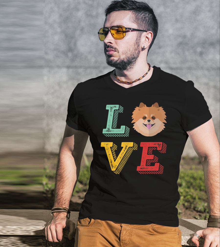 LOVE Pomeranian Dog For Pom Puppy Lover14 T-Shirt