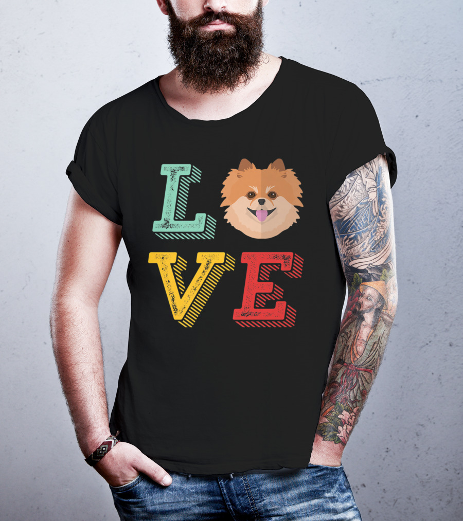 LOVE Pomeranian Dog For Pom Puppy Lover14 T-Shirt