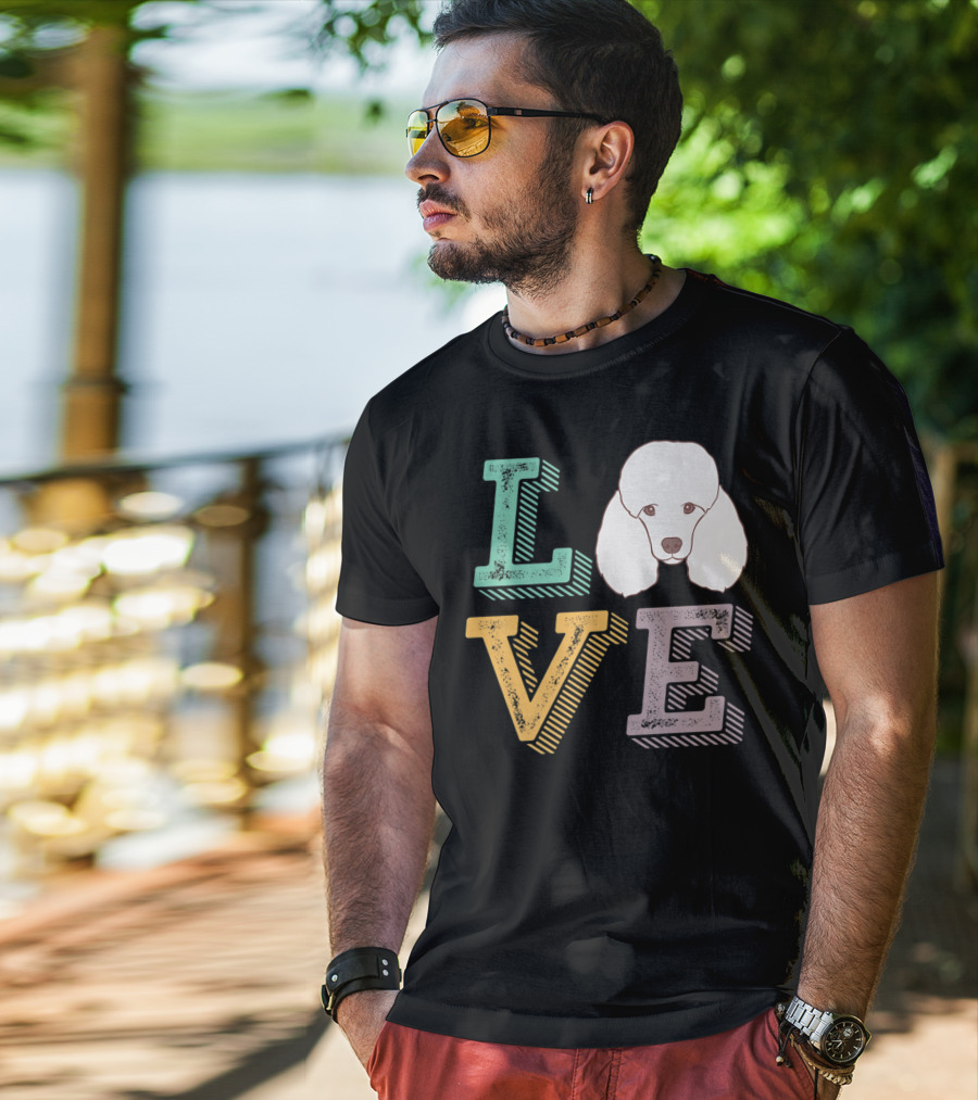 I Love Poodle Puppy Mom Cute Love Poodle T-Shirt