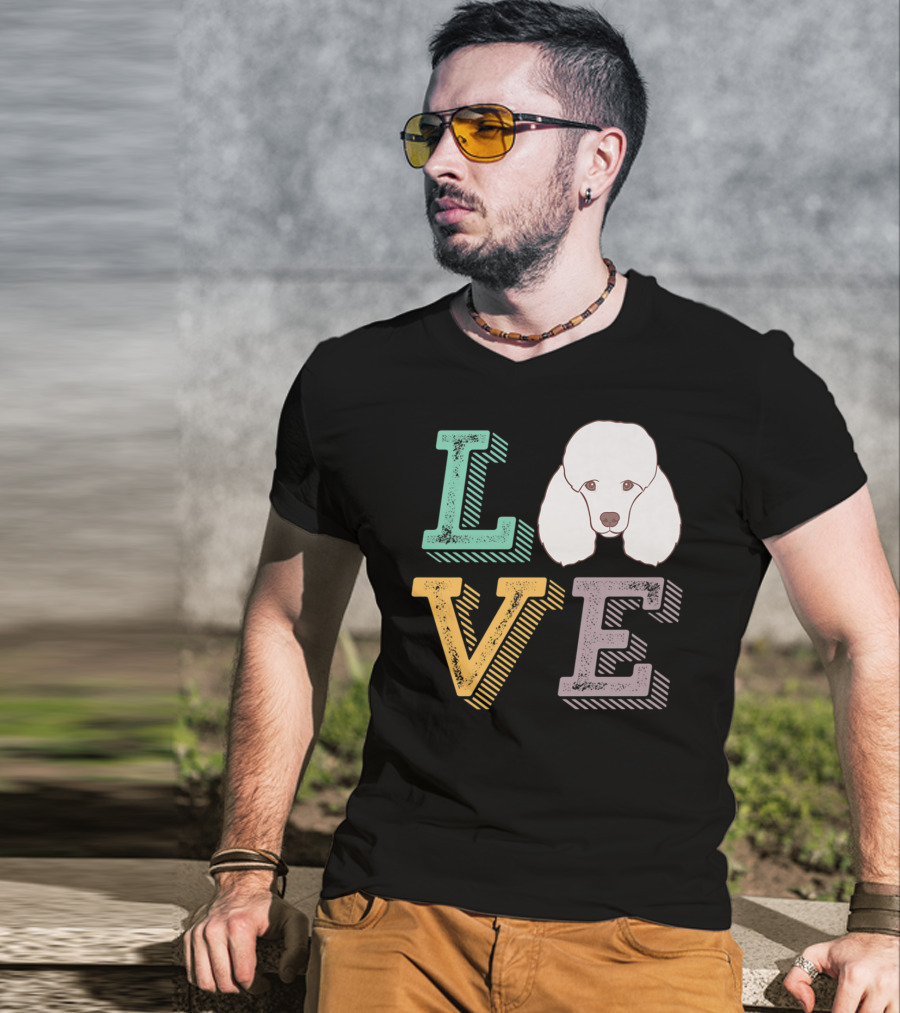 I Love Poodle Puppy Mom Cute Love Poodle T-Shirt