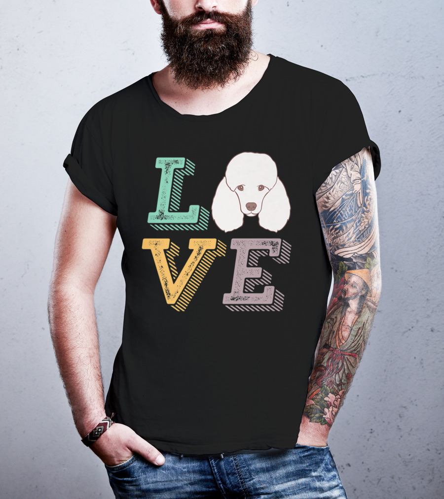 I Love Poodle Puppy Mom Cute Love Poodle T-Shirt