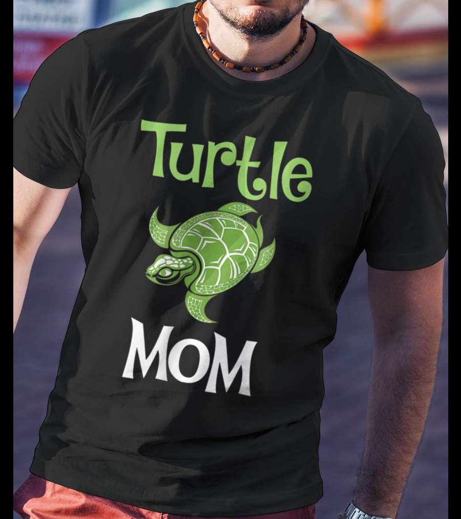 Turtle Mom Green Tortoise T-Shirt