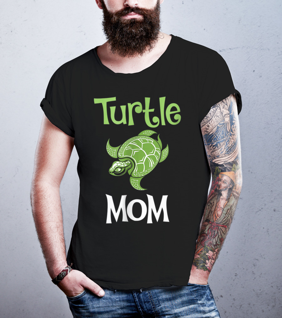 Turtle Mom Green Tortoise T-Shirt